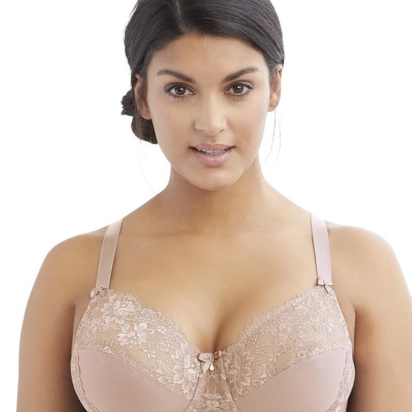 Glamorise Elegance Lacy Multi Part Wonderwire Bra - Picture 1 of 7